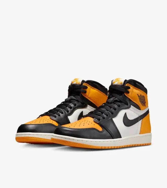 555088-711 Nike Air Jordan 1 Retro High OG Yellow Toe 2022 black white
