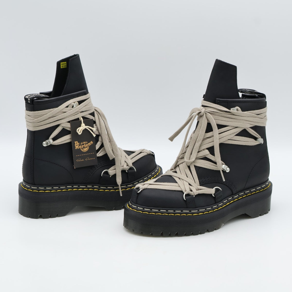 DM02E68128001 Rick Owens Dr.Martens 1460 Quad Sole Megalace Boot Black (Men's)