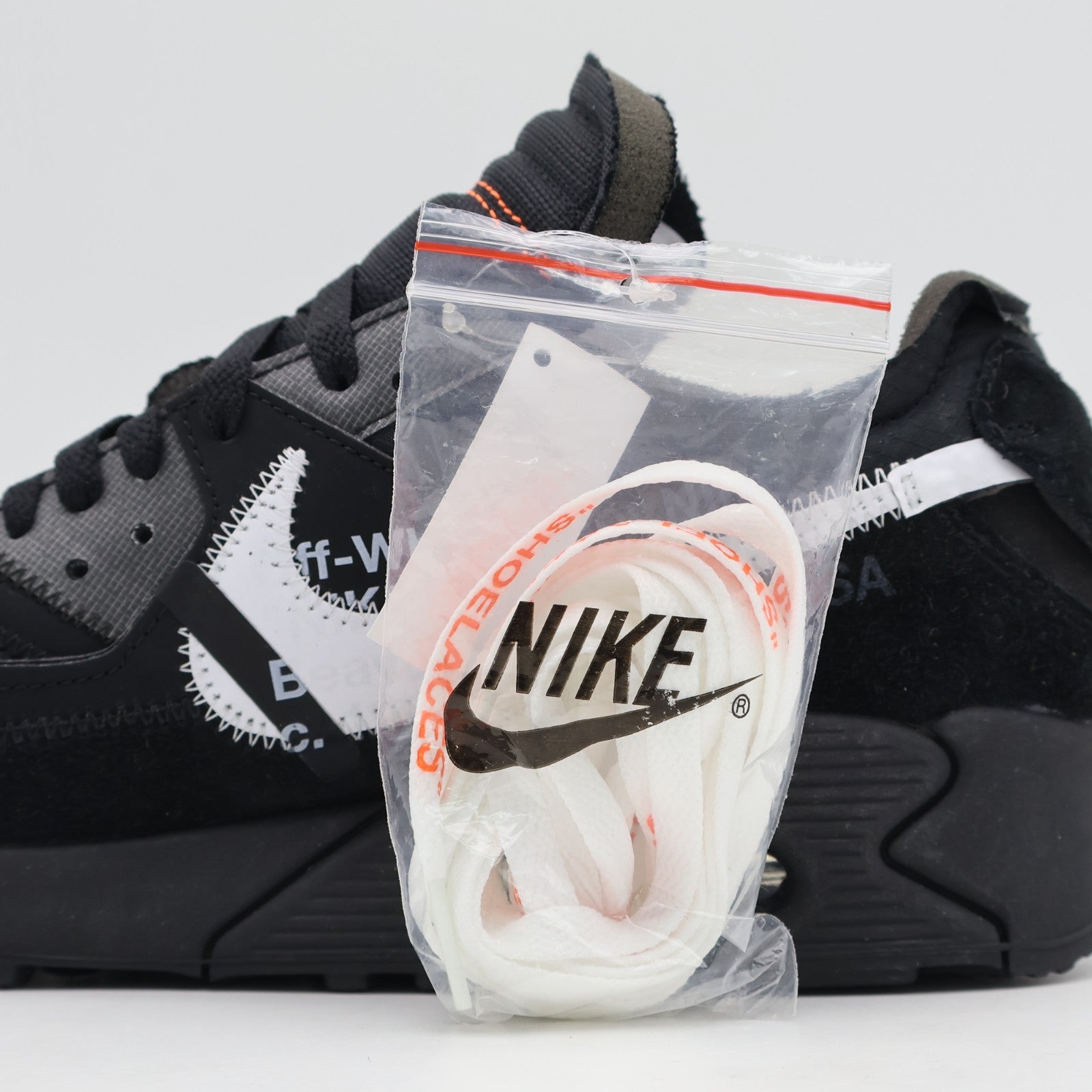 AA7293-001 OFF-WHITE NIKE AIR MAX 90 BLACK CORN (Men's)