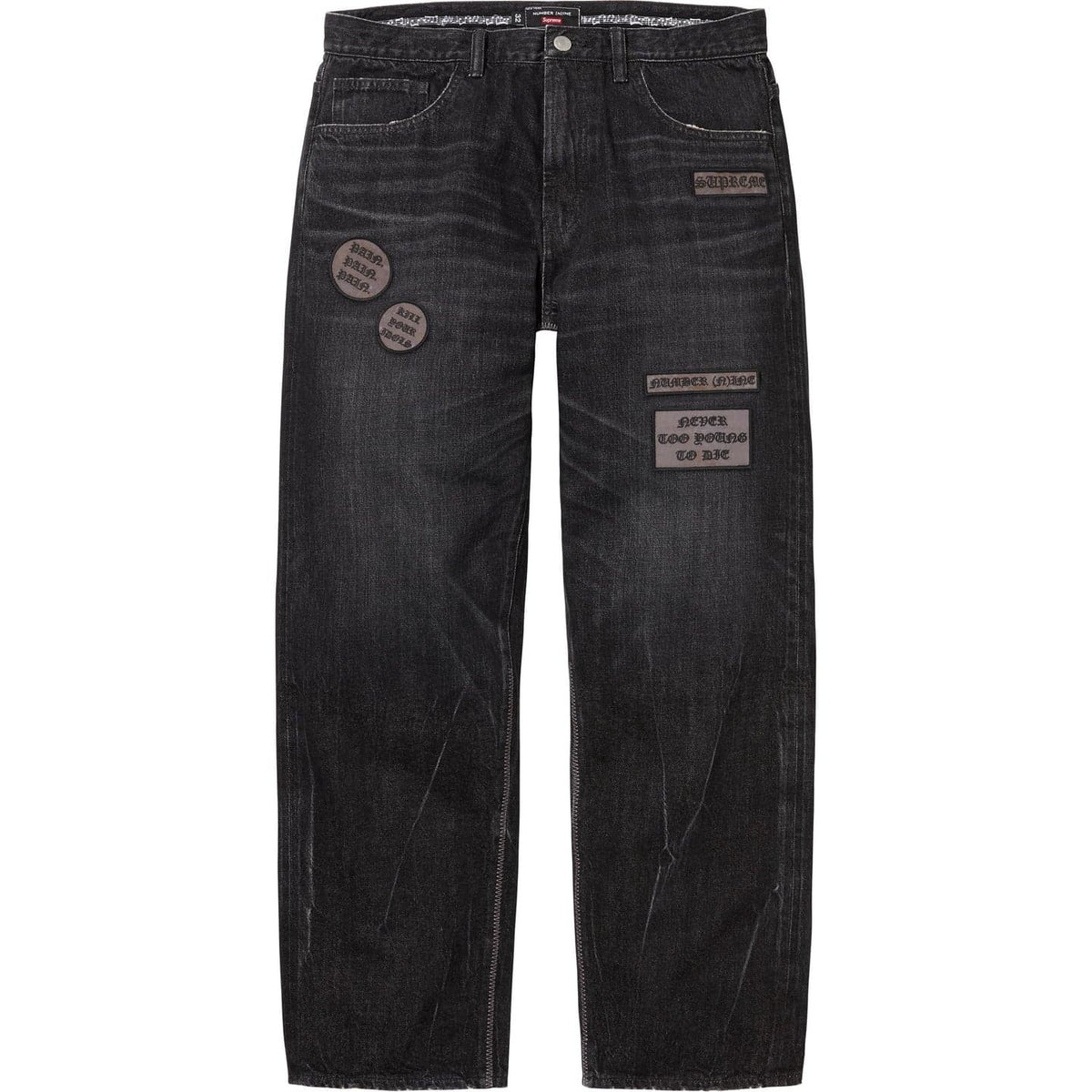 Supreme Number (N)ine Patches Loose Fit Jean Black