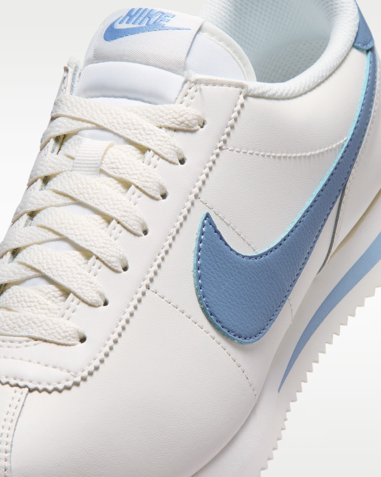 DN1791-119 Nike Cortez Leather "Sail/Work Blue" (Women's)