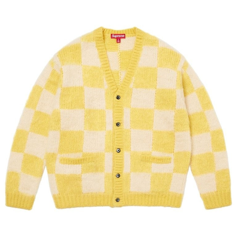 Supreme Checkerboard Cardigan Yellow