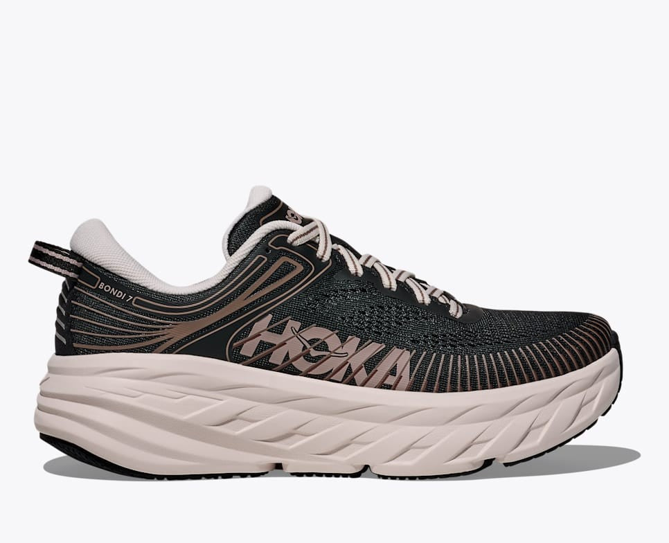 1110519-BCKRS Hoka Bondi 7 Black Rose Cream (Women's)