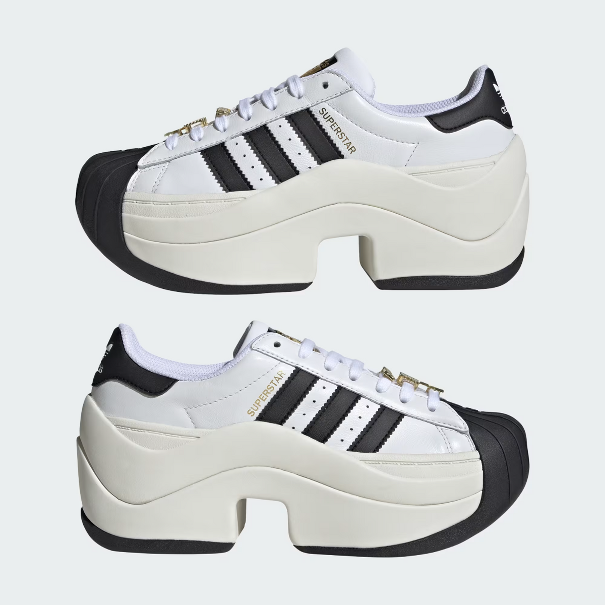 JR9895 adidas Originals Superstar Bold Cloud White Off White Core Black (Women's