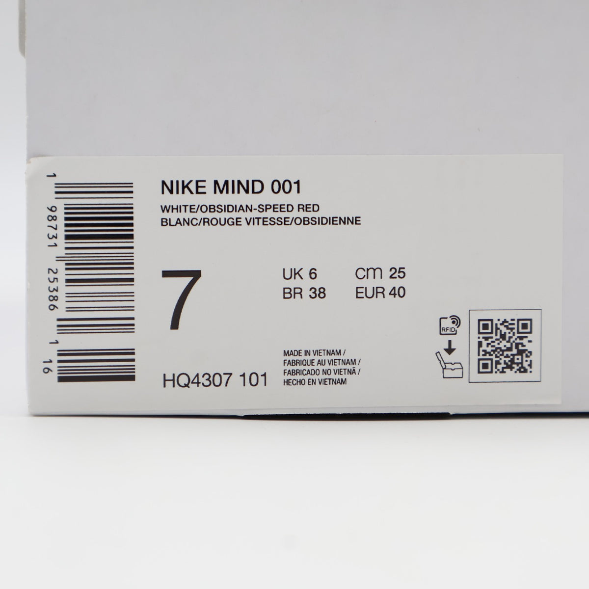 HQ4307-101 Nike Mind 001 Mules White Speed Red (Men's)
