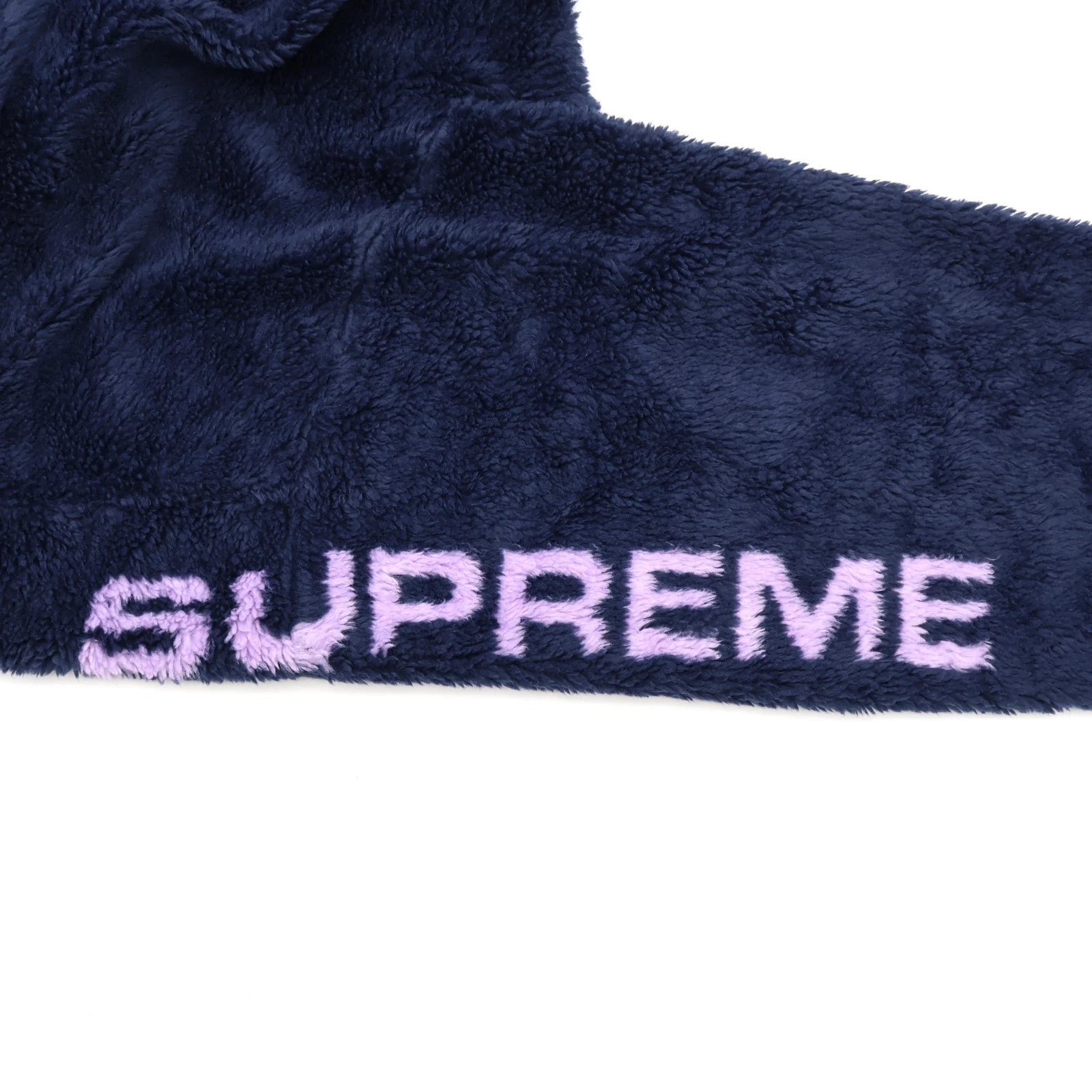 Supreme Shoulder Logo Fleece Jacket Navy