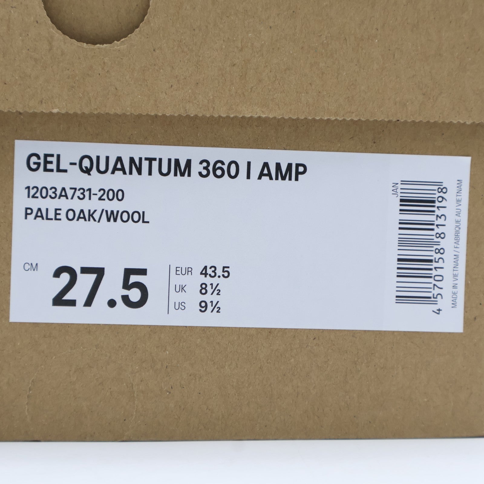 1203A731-200 Asics Gel-Quantum 360 I AMP 10th Anniversary Pale OakWool (Men's)