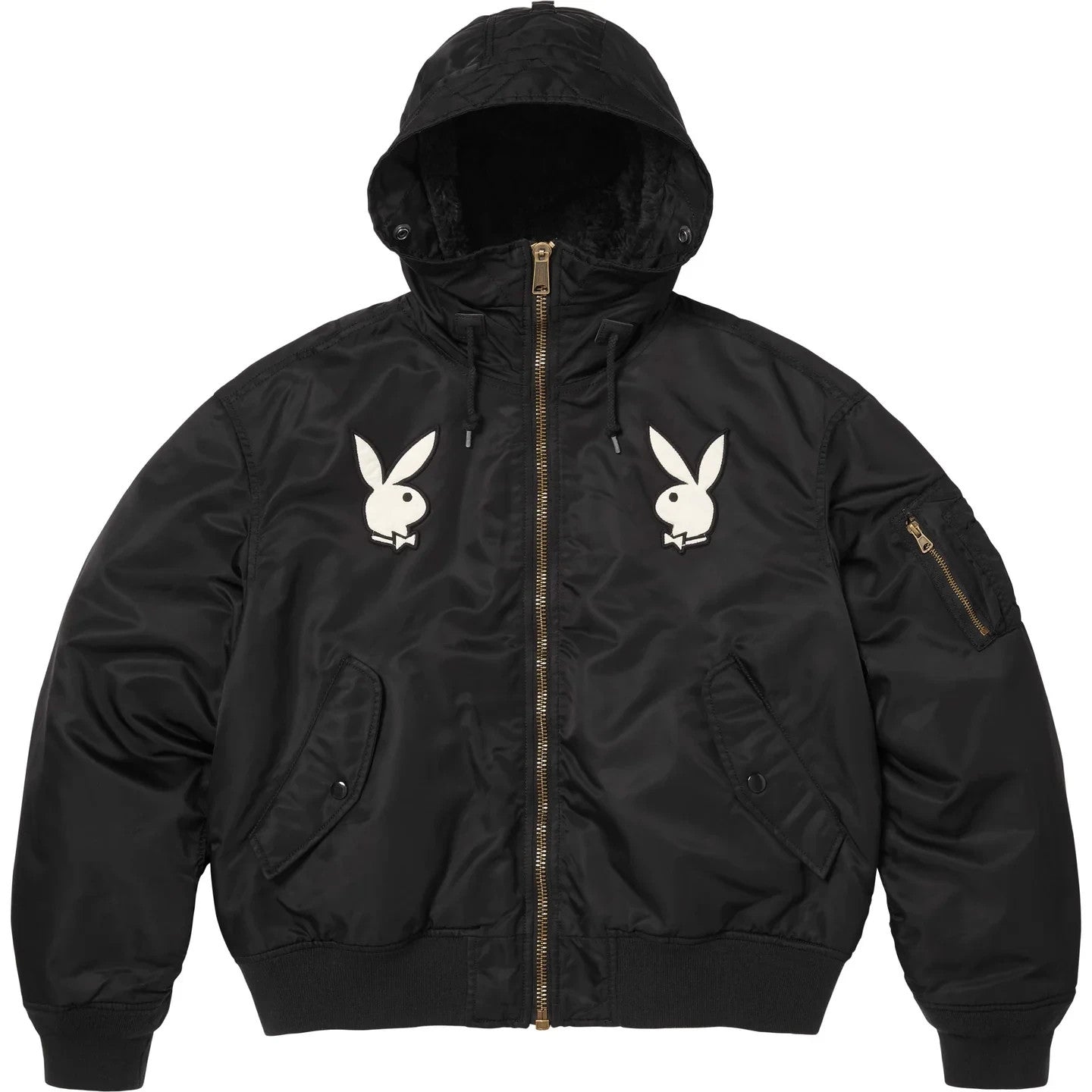 Supreme x Playboy Hooded MA-1 Black