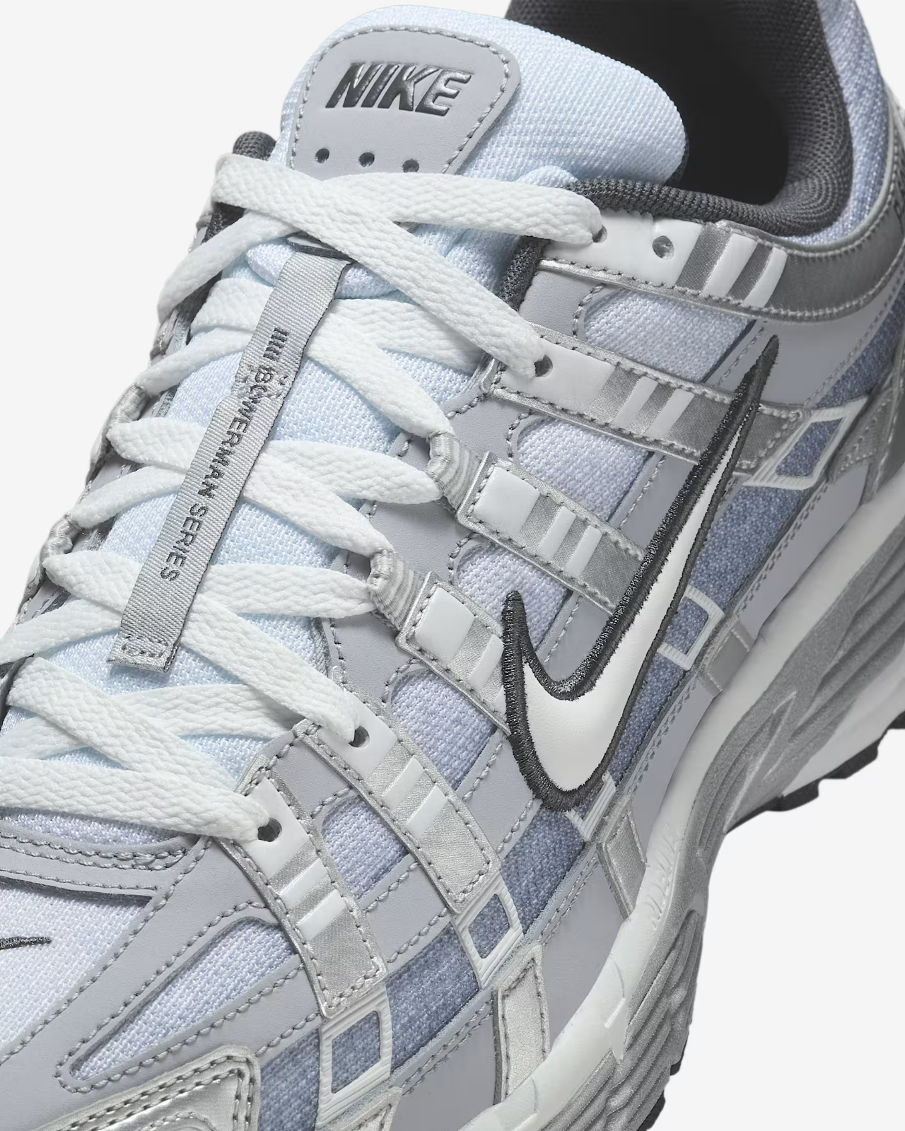 IH4465-095 Nike P-6000 Metallic Silver Wolf Grey Anthracite Summit White (Men's)