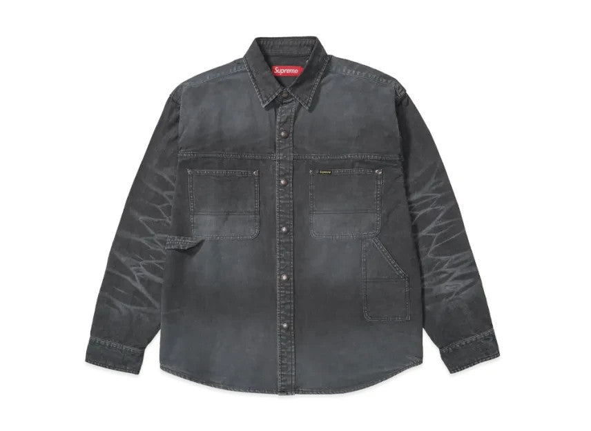 Supreme Worn Snap Painter Shirt "Black"