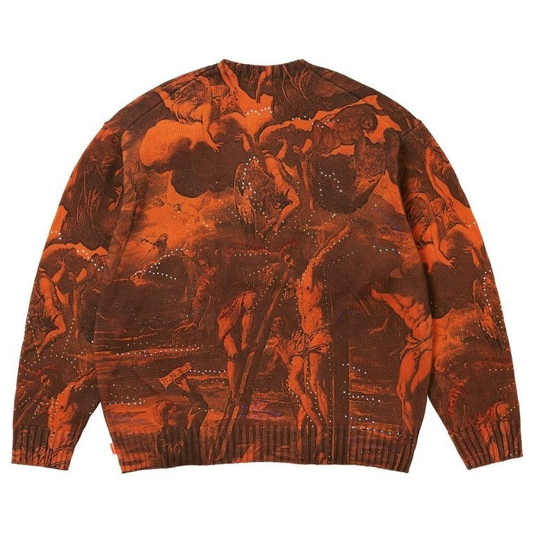 Supreme Crucifixion Sweater Orange