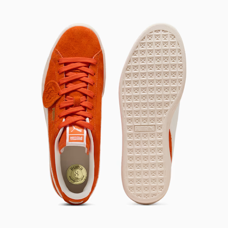 403766-02 Puma Suede Charles F Stead 4 Orange Glo PUMA White (Men's)