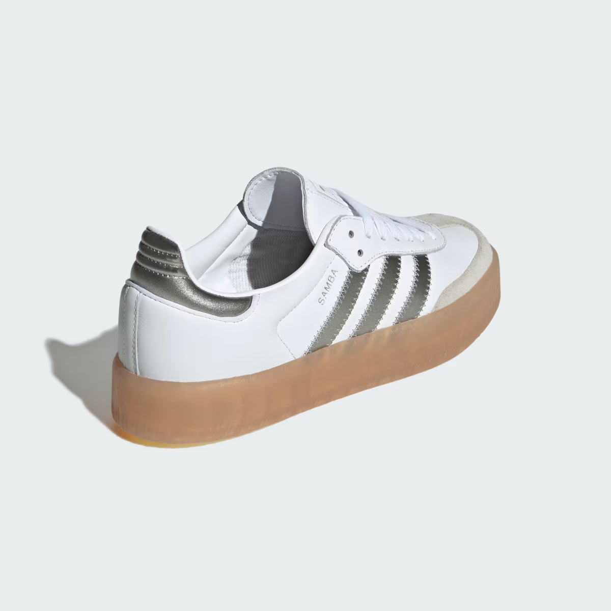 JS3943 adidas Originals Sambae Cloud White Silver Metallic Gum (Women's)