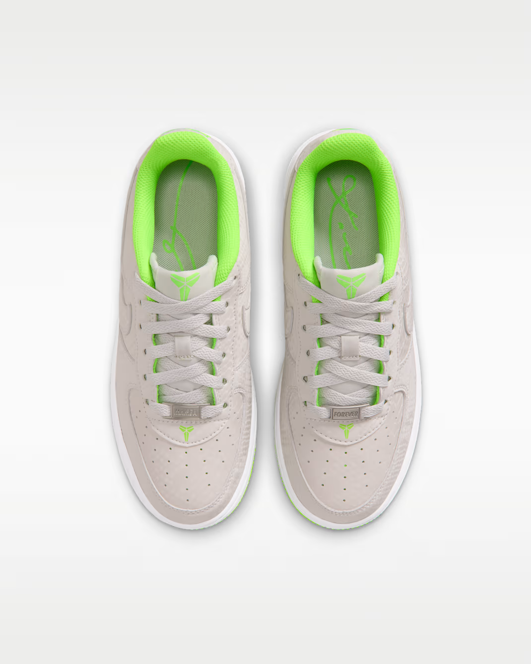 IO4610-002 Nike Air Force 1 Low "Vast Grey/Electric Green" (GS)