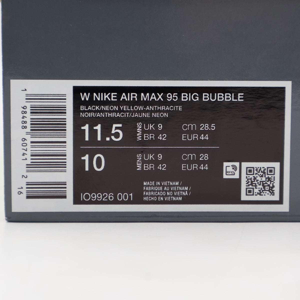 IO9926-001 Nike Air Max 95 Big Bubble Neon Yellow (2026) (Women's)