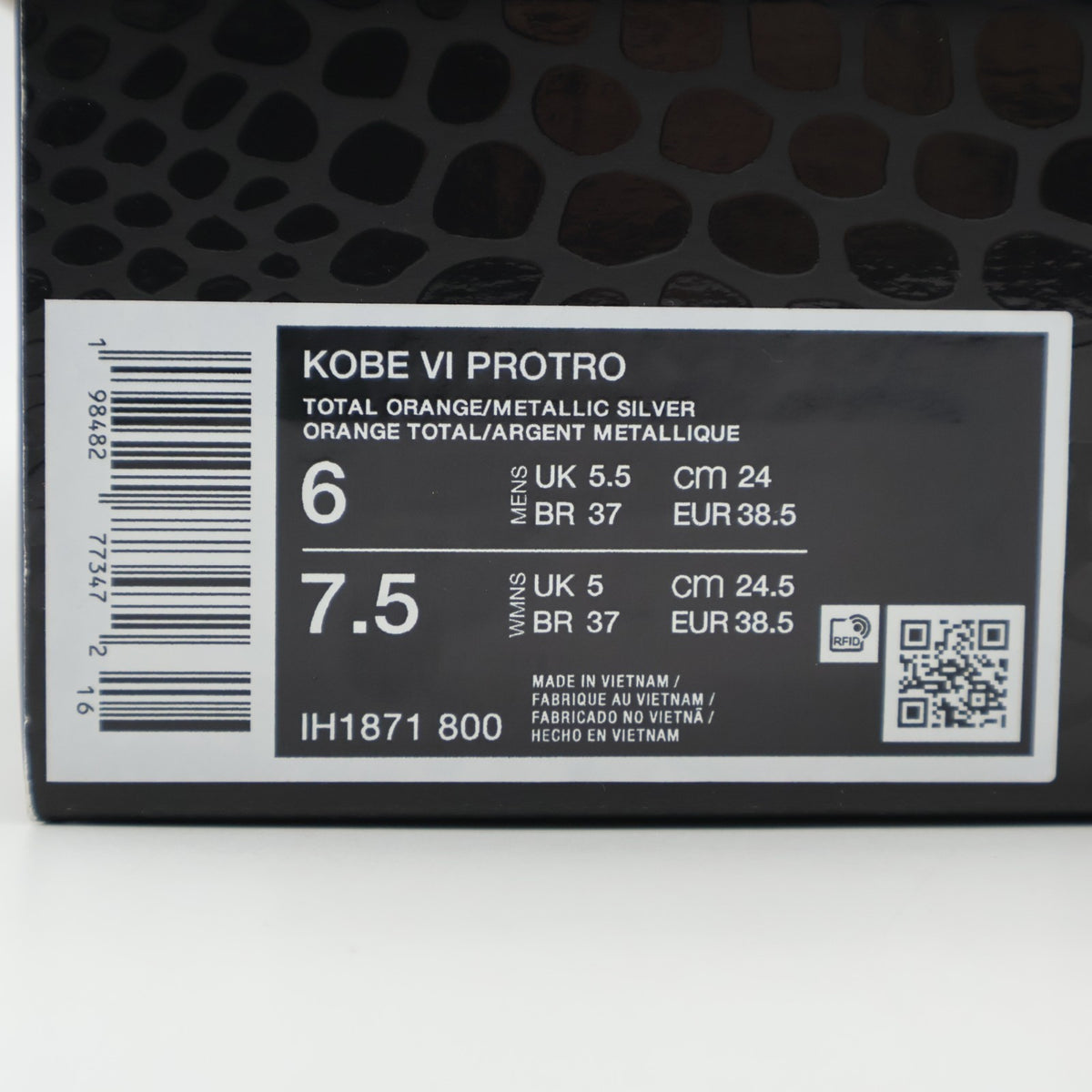 IH1871-800 Nike Kobe 6 Protro Total Orange (Men's)
