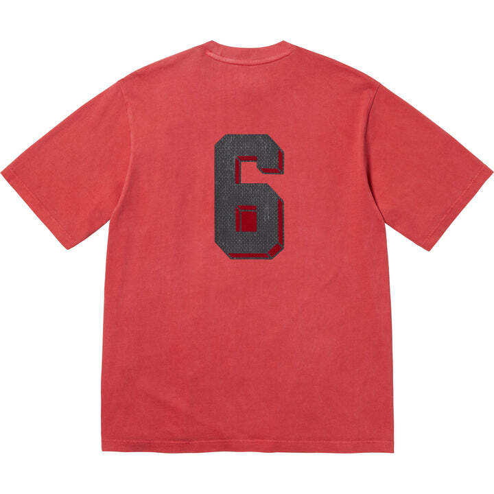 Supreme Flocked Washed S/S Top Red