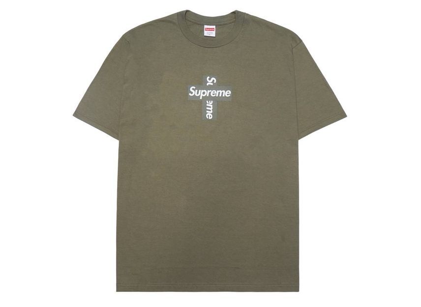 Supreme Cross Box Logo Tee Olive