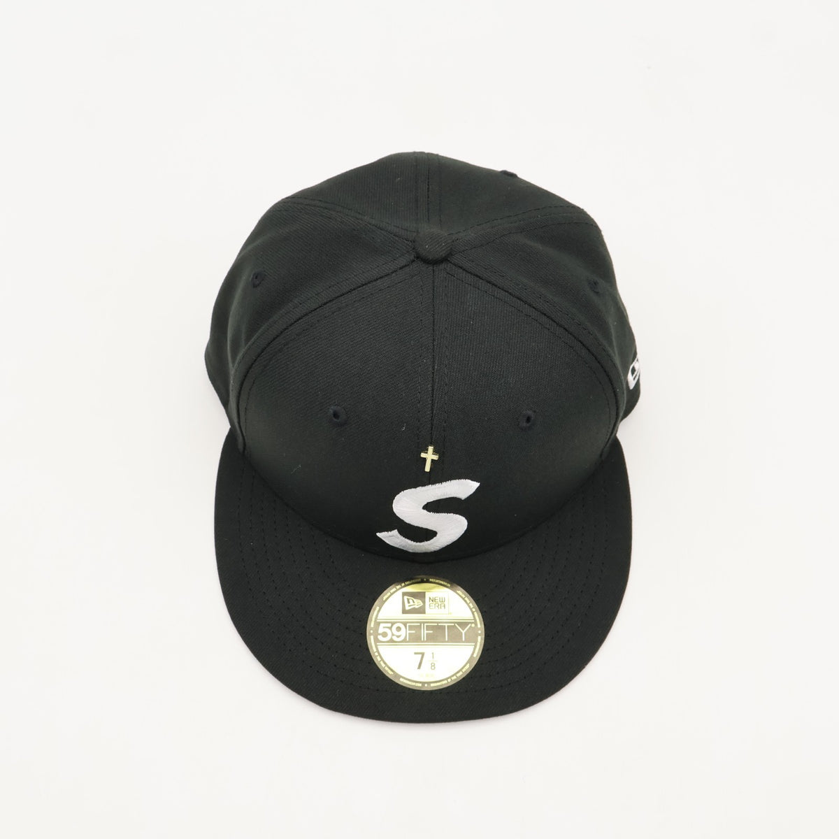 Supreme Gold Cross S Logo New Era Black