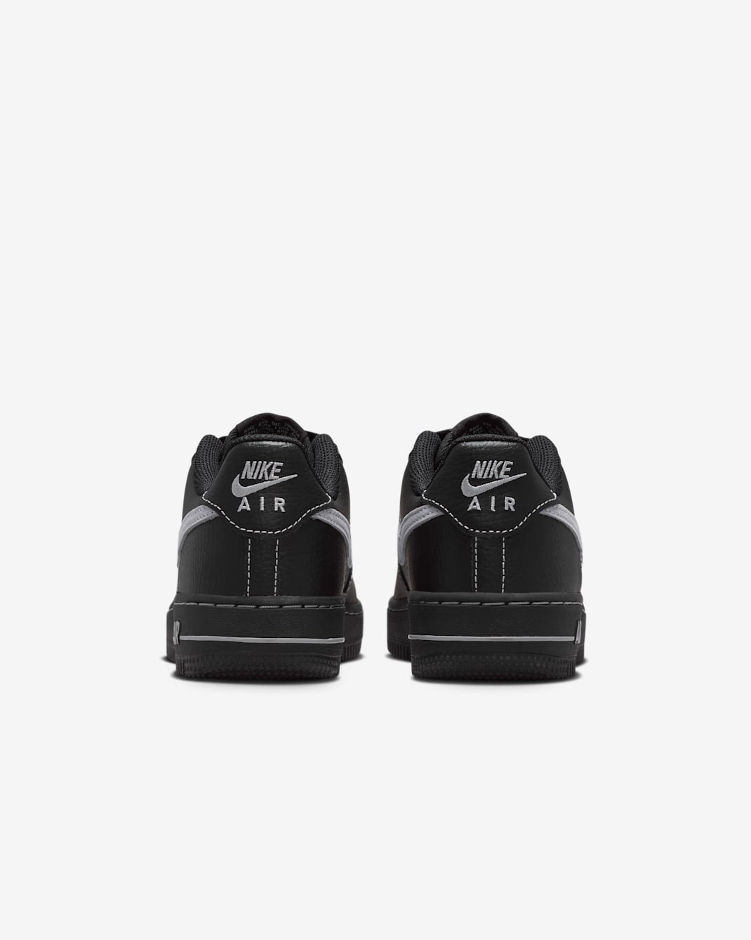 HV4762-003 Nike GS Air Force 1 LV8 Triple Black Wolf Grey