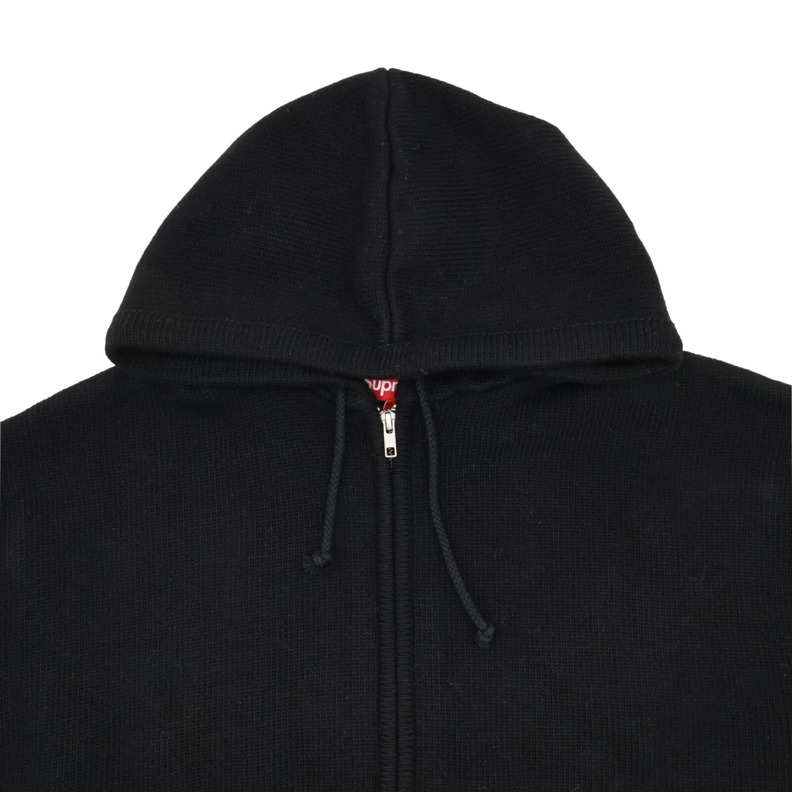 Supreme Last Supper Embroidered Zip Up Hooded Sweater Black