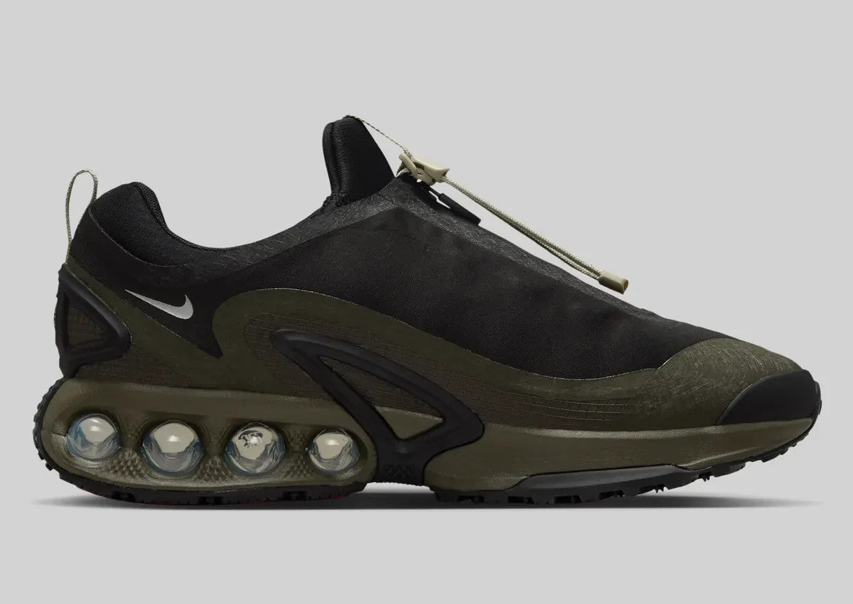 HQ8605-002 Nike Air Max DN Roam Black Cargo Khaki Stone Metallic Silver (Men's)