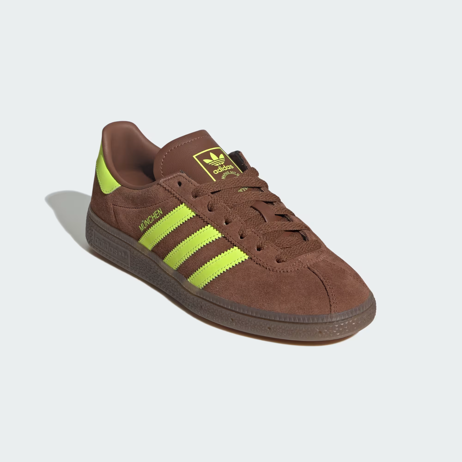 JS3996 adidas Originals Munchen Preloved Brown Solar Yellow Gum (Men's)