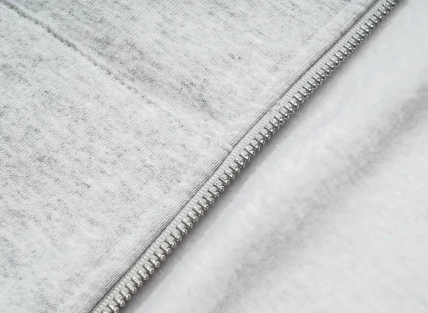 Supreme Devil S Logo Zip Up Hooded Sweatshirt "Ash Grey"