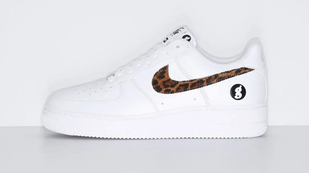 IM3483-100 GOODENOUGH Supreme Nike Air Force 1 Low White Leopard 25SS (Men's)