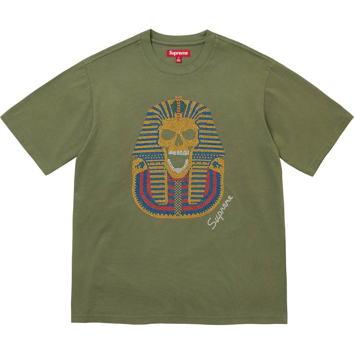 Supreme King Tut S/S Top Olive