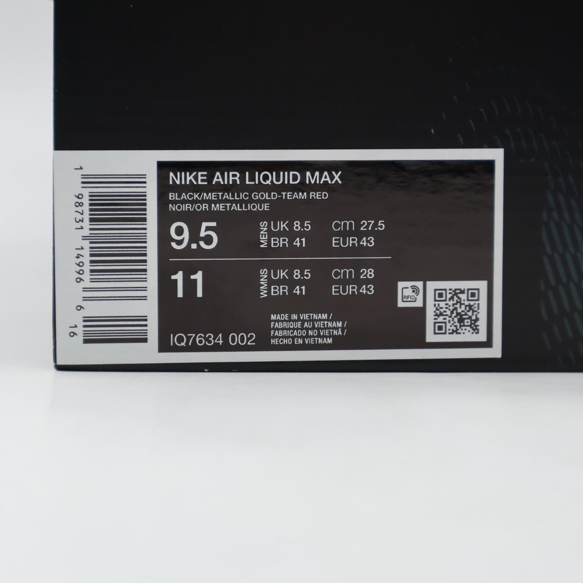 IQ7634-002 Nike Air Liquid Max "Black/Team Red" (Men's)