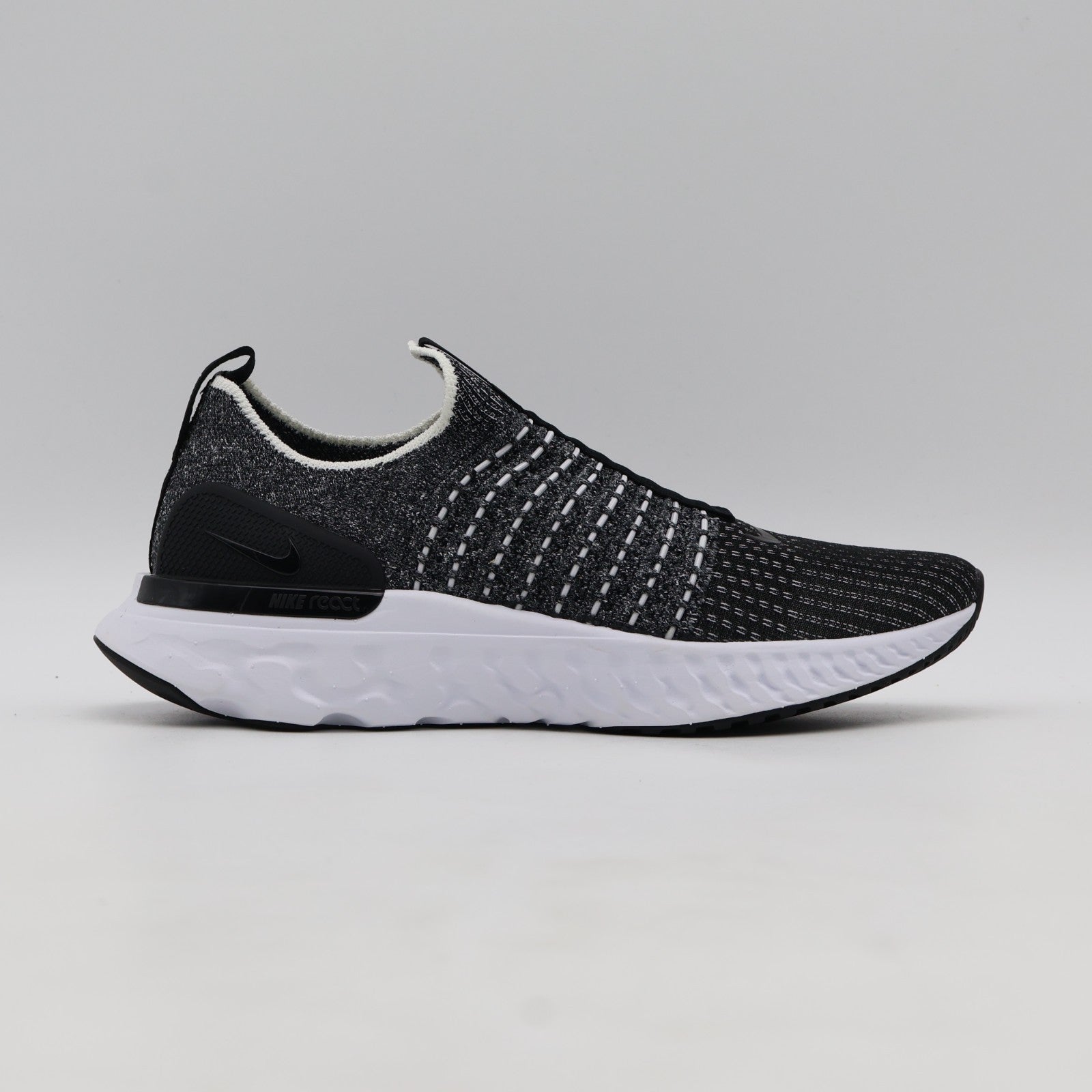 CJ0280-002 Nike React Phantom Run Flyknit 2 Black White (Women's)