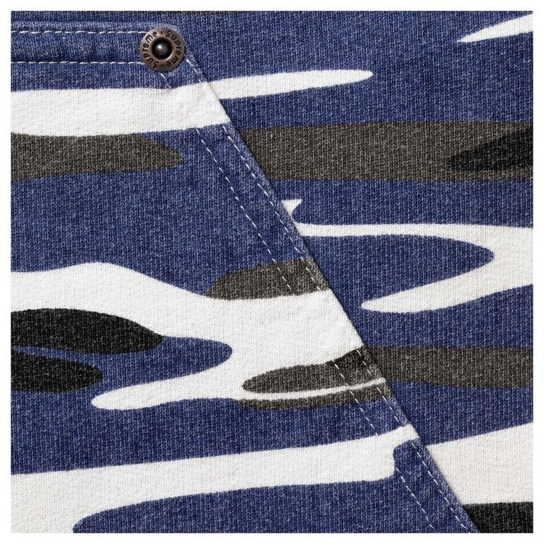 Supreme Double Knee Painter Sweatshort Blue Camo