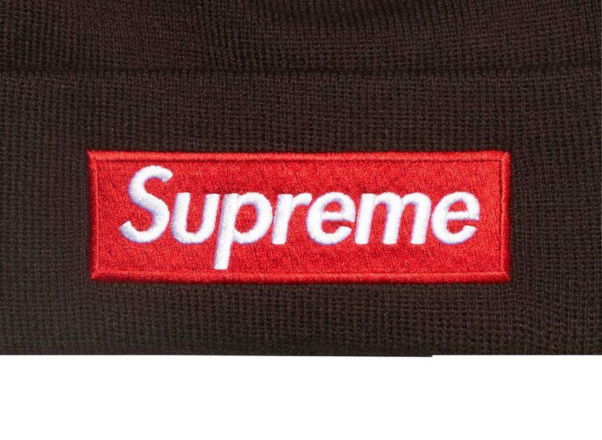 Supreme New Era Box Logo Beanie Brown
