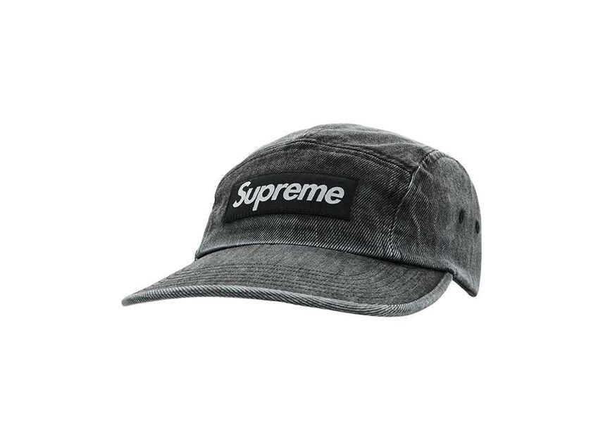 Supreme Coated Denim Camp Cap Black