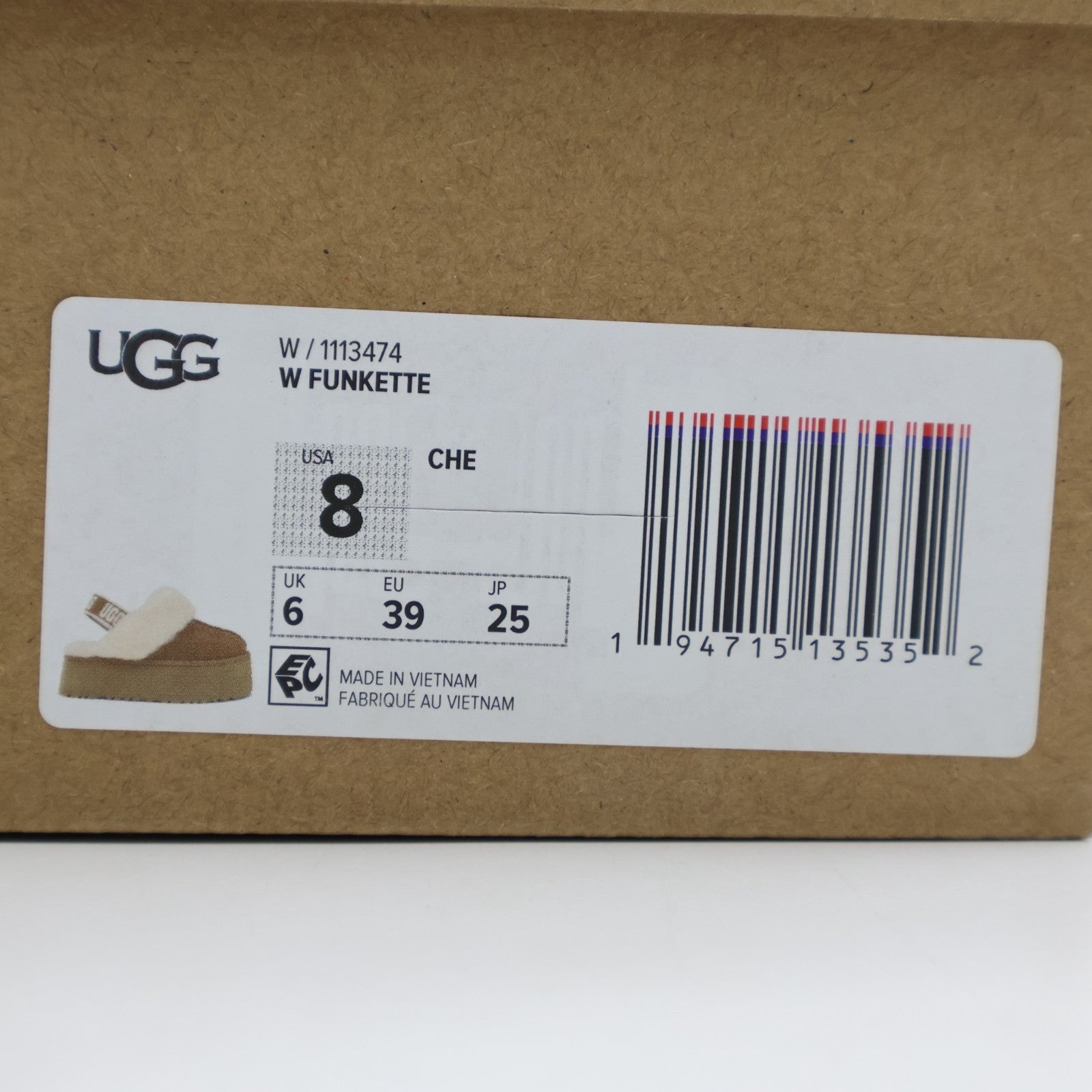 1113474-CHE UGG FUNKETTE CHESTNUT