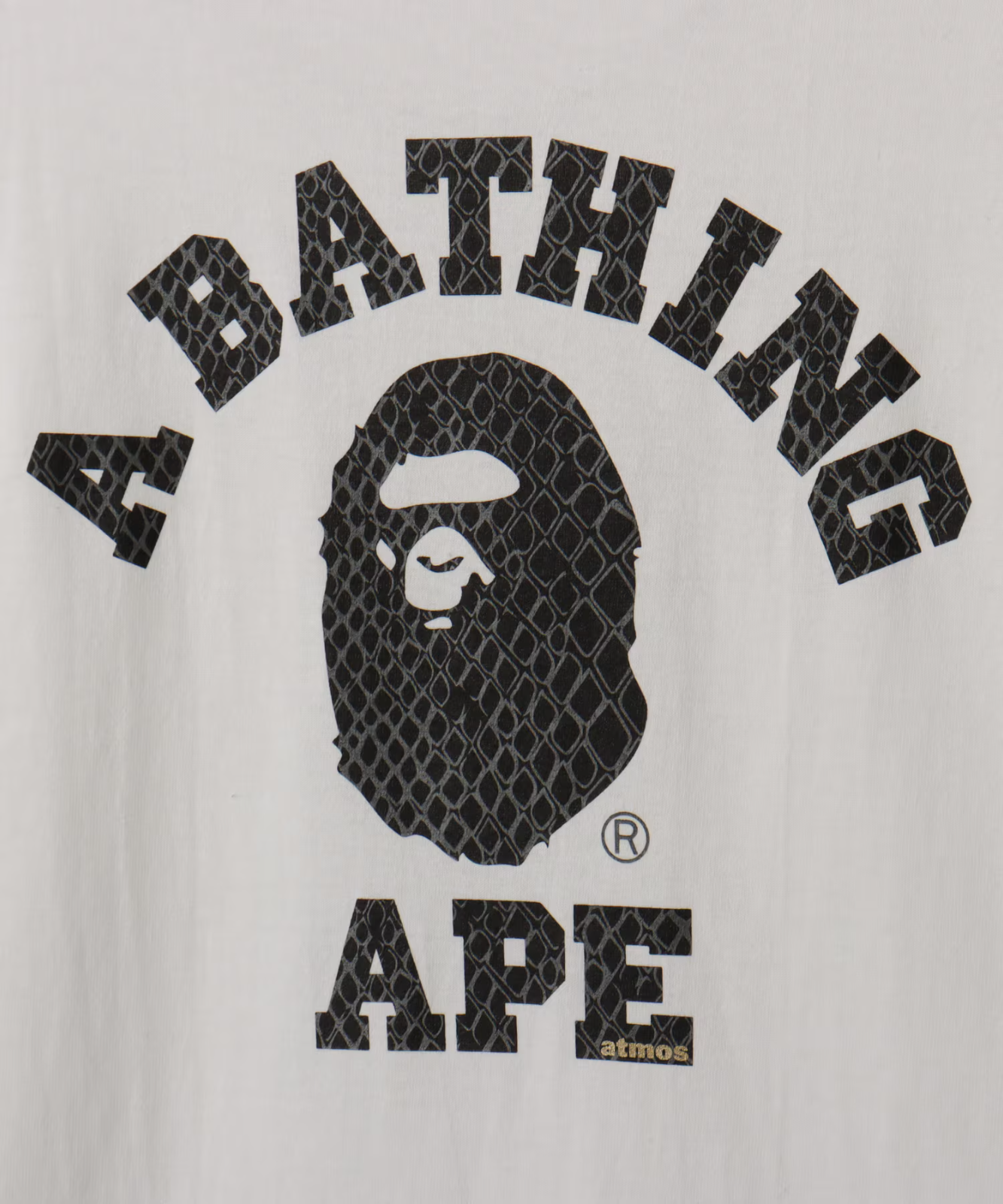 A BATHING APE atmos Bape A Bathing Ape G-Snk College Tee White