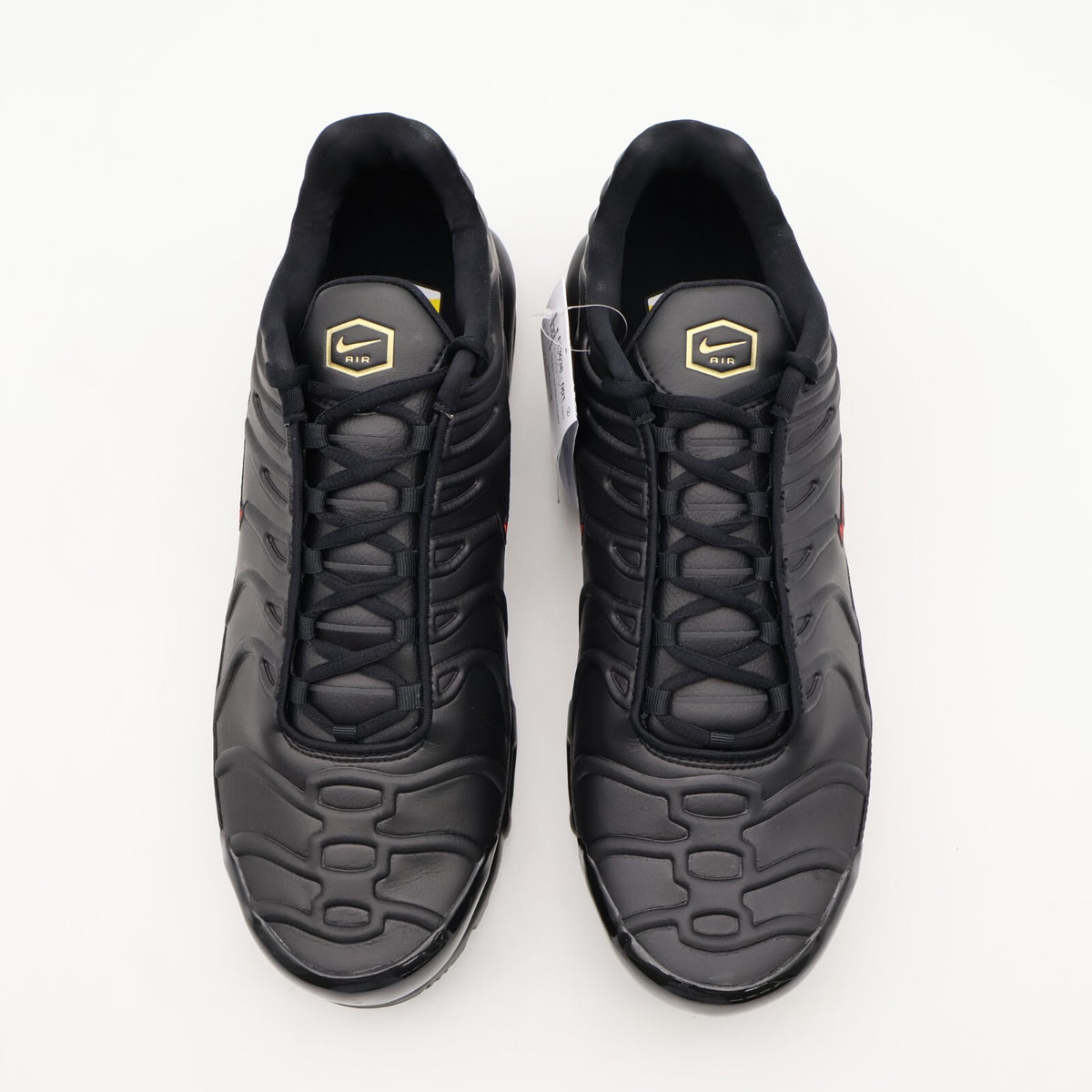 FZ3038-001 Nike Air Max Plus Premium Black Metallic Gold University Red (Men's)