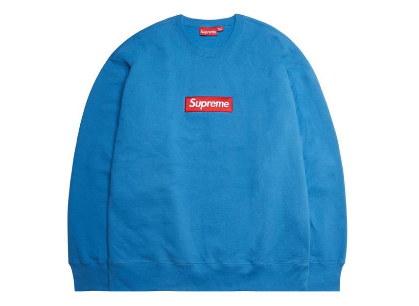 Supreme Box Logo Crewneck Blue (22FW)