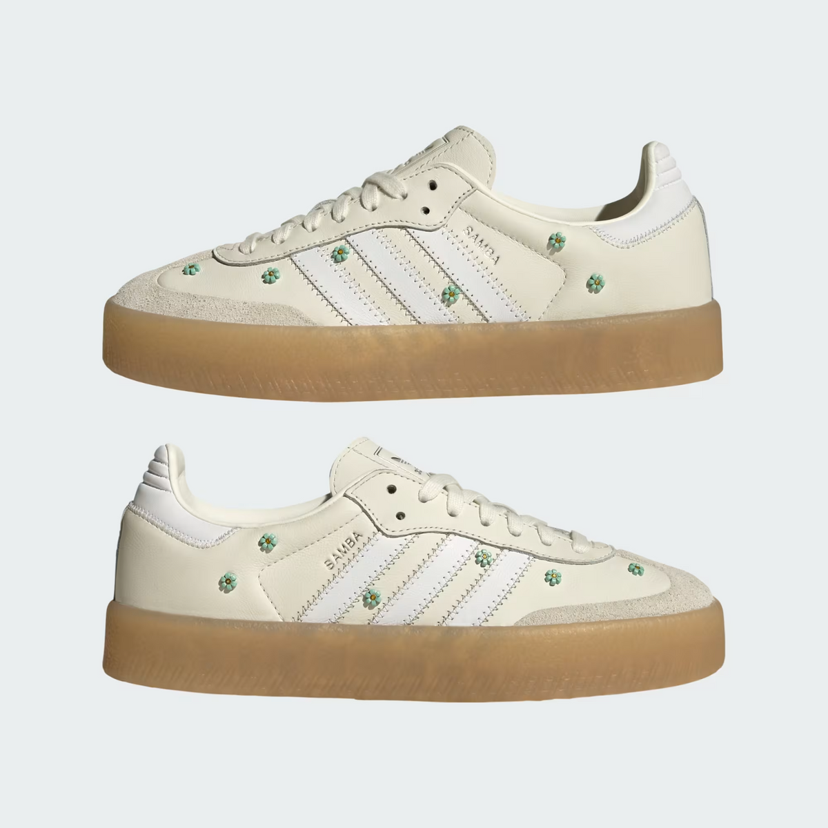 JS3953 adidas Originals  Sambae Off WhiteCloud White Clear Mint (Women's)