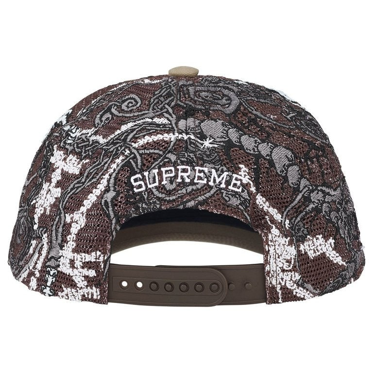 Supreme Wombat Embroidered Mesh Back 6-Panel Tan