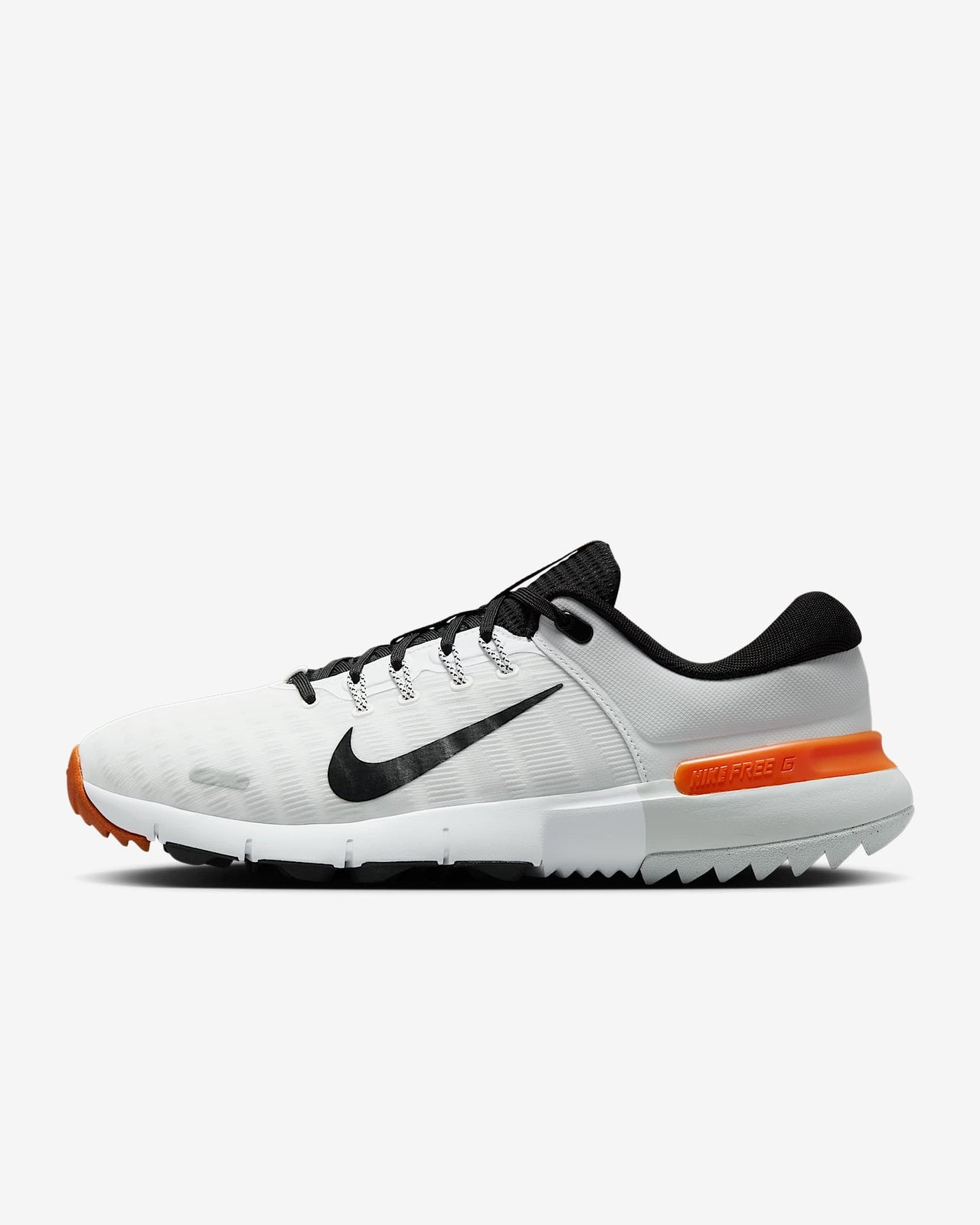 FN0332-103 Nike Free Golf Next Nature White Safety Orange Black (Men's)