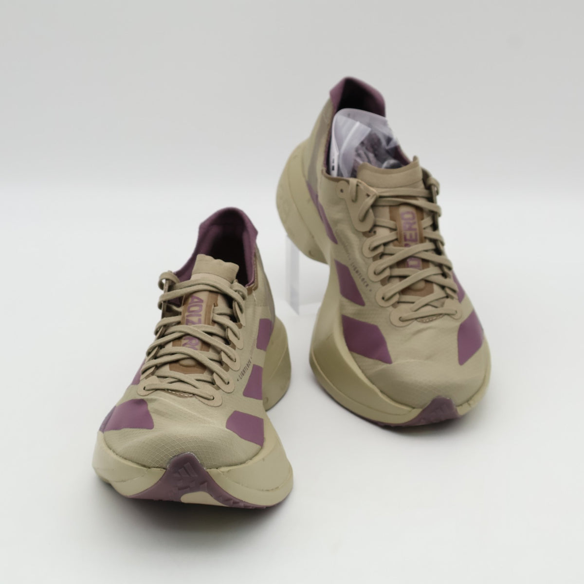 JP6997 adidas Adizero Adios Pro 4 Blanch Cargo Shadow Fig Iron Metallic (Men's)