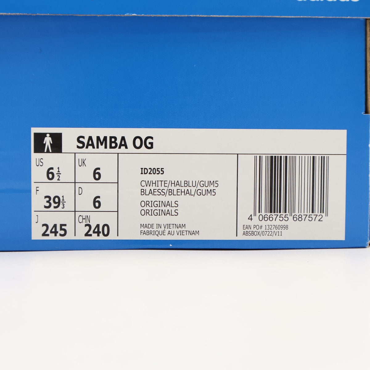 ID2055 adidas Originals Samba OG Halo Blue (Men's)