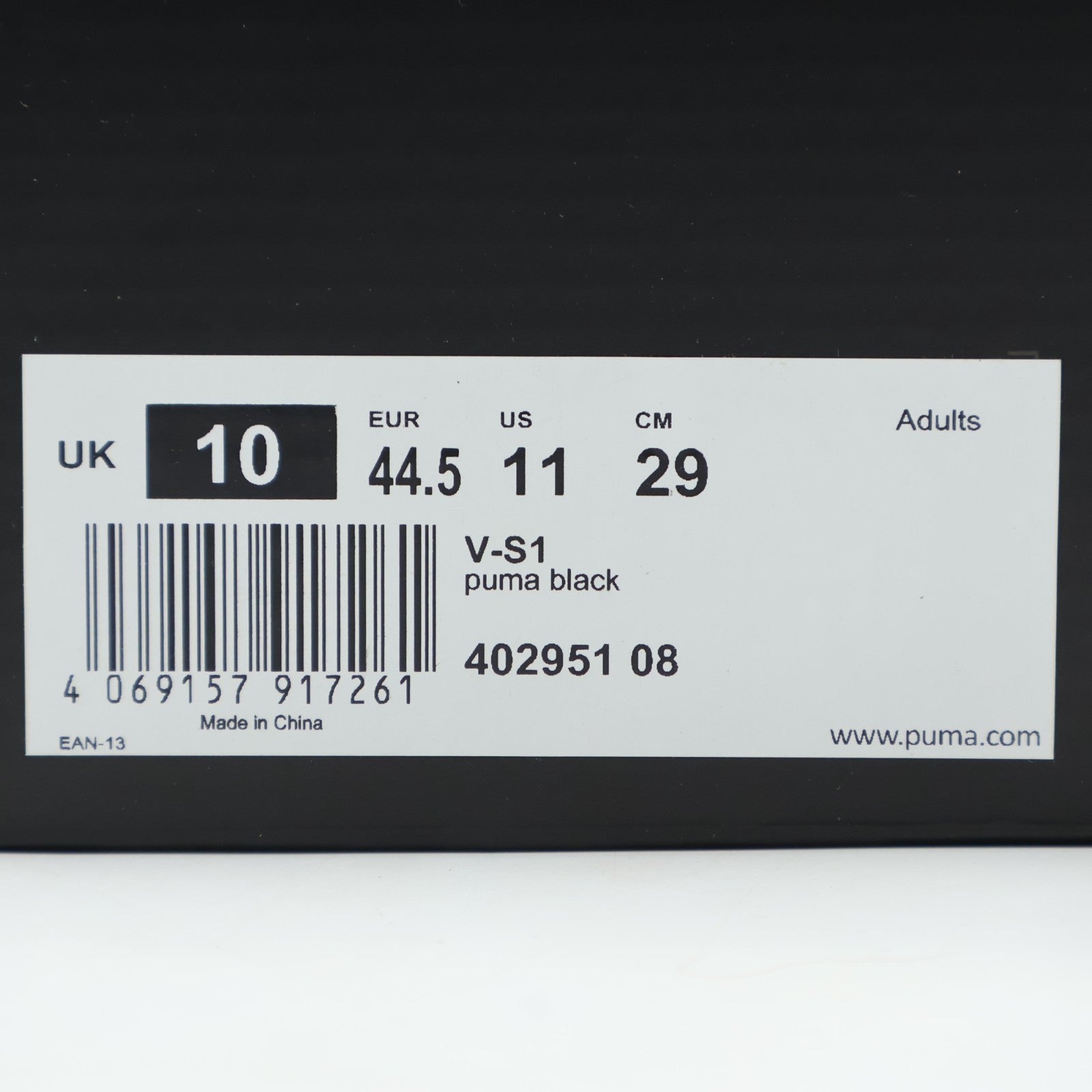 402951-08 Puma V-S1 Black (Men's)