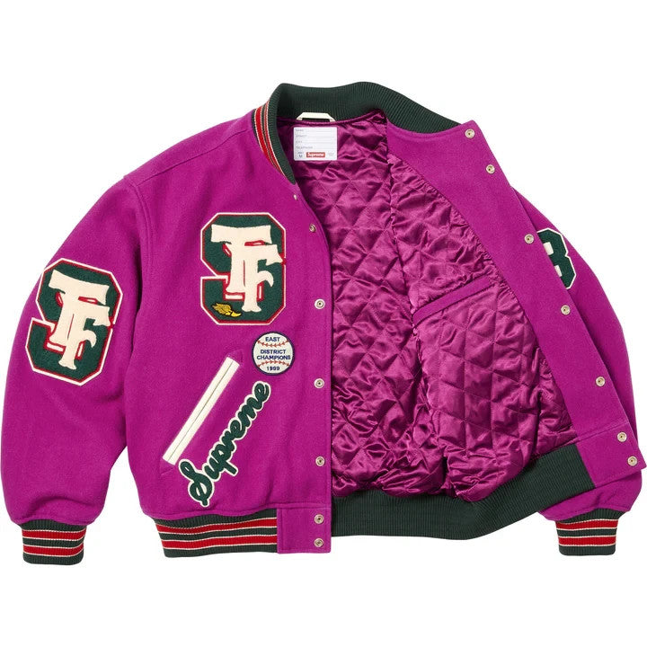 Supreme Drill Team Varsity Jacket Magenta