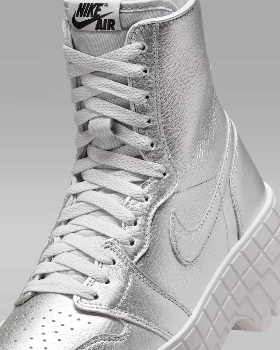 FJ5737-002 Nike Air Jordan 1 Brooklyn Metallic Silver (Women's)