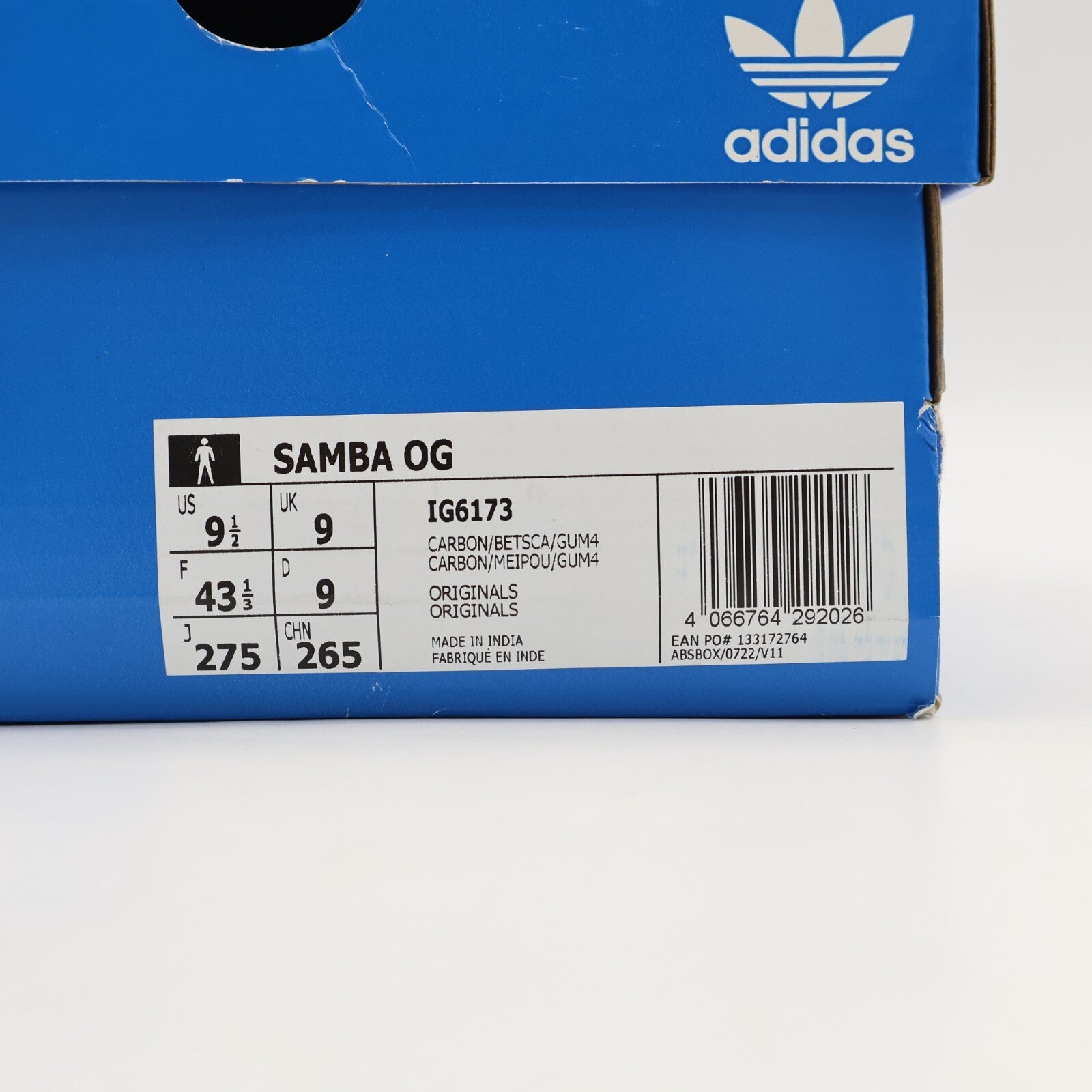IG6173 adidas Originals Samba OG Carbon Better Scarlet Gum (Men's)