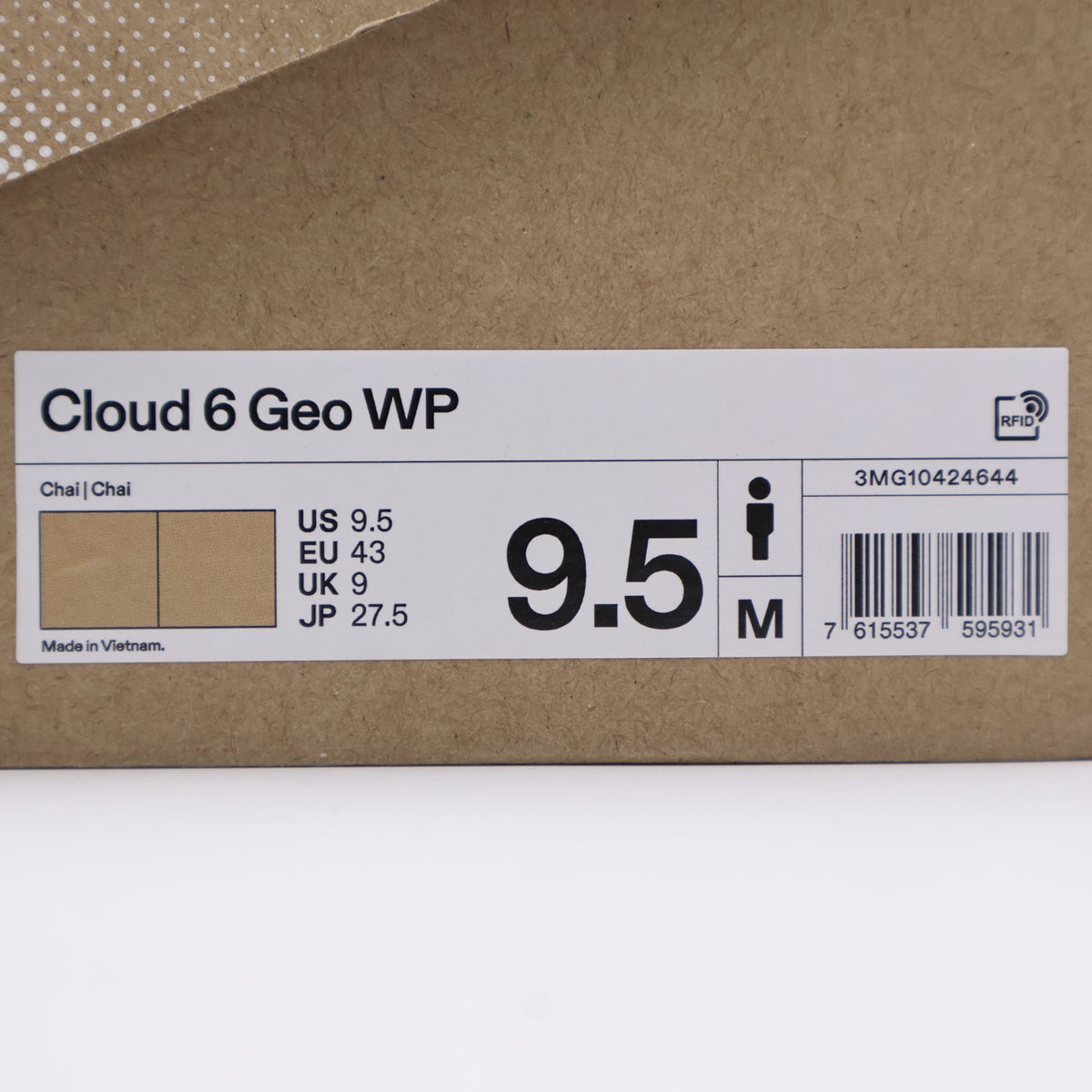 3MG10424644 On Cloud 6 Geo Waterproof Chai (Men's)