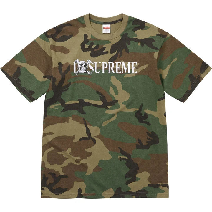 Supreme Skull Tee Woodland Camo